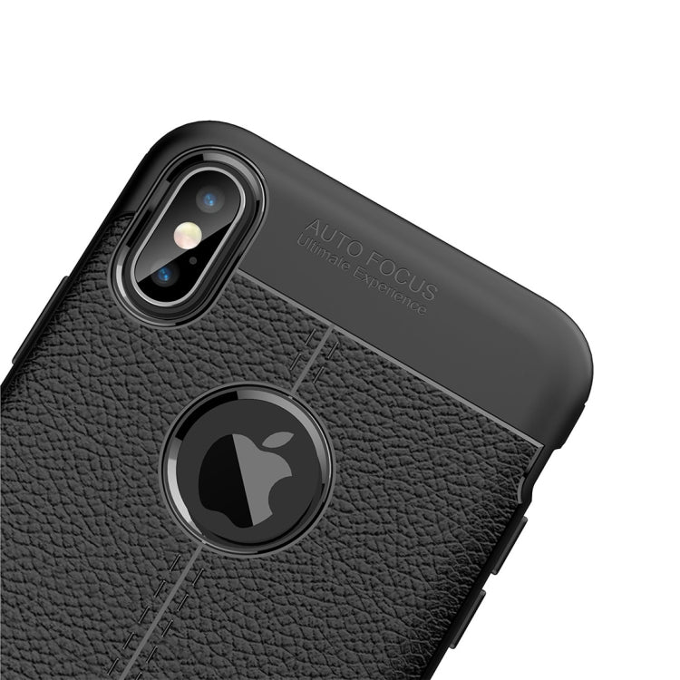 適用於iPhone XS Max 荔枝紋TPU保護殼