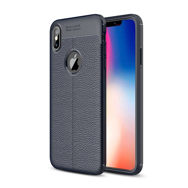 適用於iPhone XS Max 荔枝紋TPU保護殼