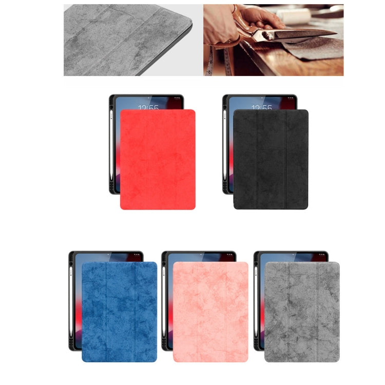 Horizontal Flip Leather Case with Pen Slot  Three-folding Holder & Wake-up / Sleep Function for iPad Air 13 2024 / 2025 / Pro 12.9 (2018)