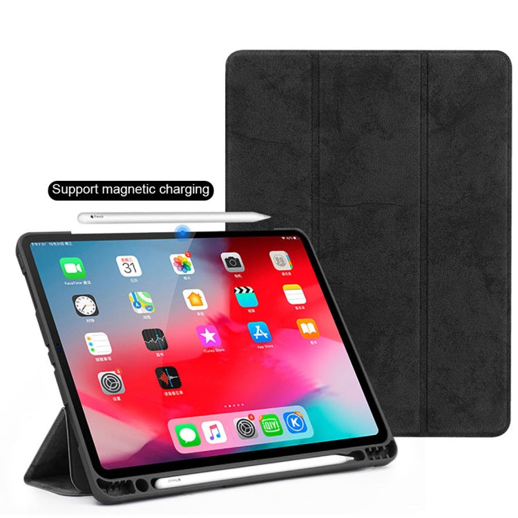 Horizontal Flip Leather Case with Pen Slot  Three-folding Holder & Wake-up / Sleep Function for iPad Air 13 2024 / 2025 / Pro 12.9 (2018)