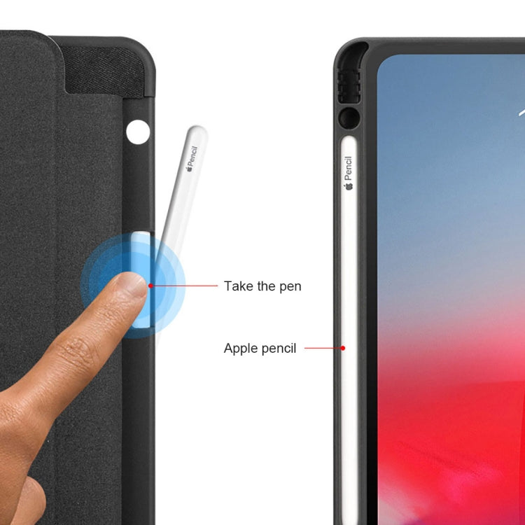 Horizontal Flip Leather Case with Pen Slot  Three-folding Holder & Wake-up / Sleep Function for iPad Air 13 2024 / 2025 / Pro 12.9 (2018)