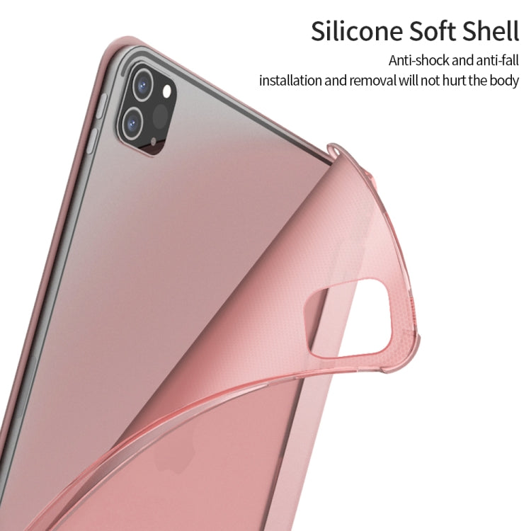 適用於iPad Pro 11 2022 / 2021 / 2020 / 2018 多折防摔半貼TPU保護套  帶支架&筆槽