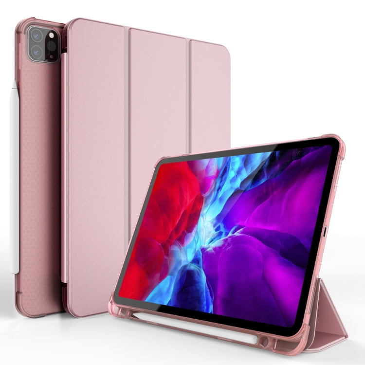適用於iPad Pro 11英寸 2018 / 2020 三折防摔半貼TPU保護套  帶支架&筆槽