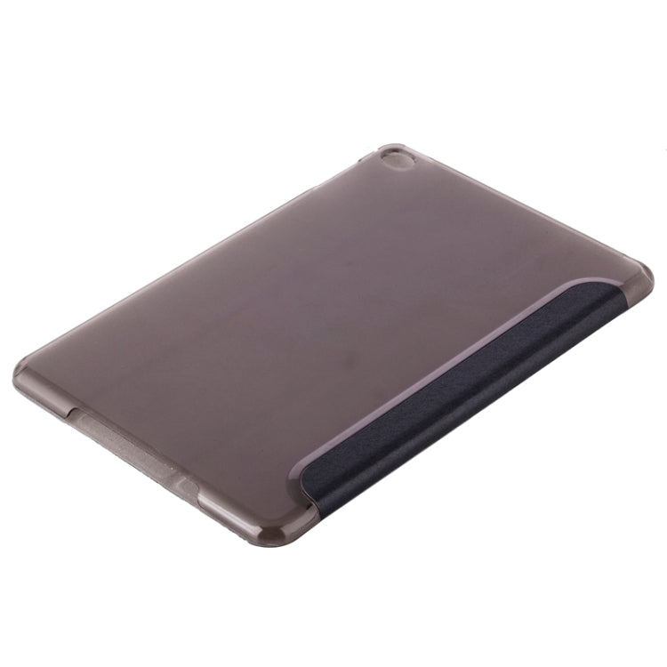 適用於蘋果iPad Mini 2019  蠶絲紋左右開純色變形金剛皮套 帶支架