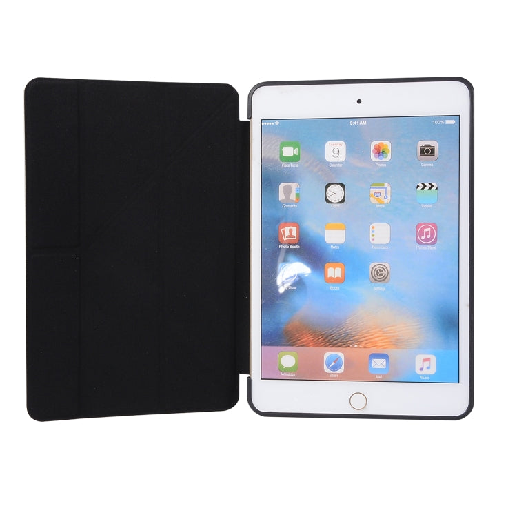 適用於iPad Mini 2019 蜂巢TPU 可摺疊變形左右翻蓋平板皮套 帶支架