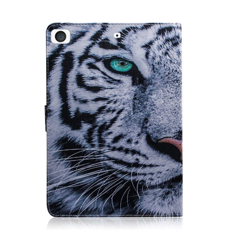 適用於iPad Mini  / 4 / 3 / 2 / 1 老虎圖案左右翻蓋皮套 帶支架&卡槽&錢包