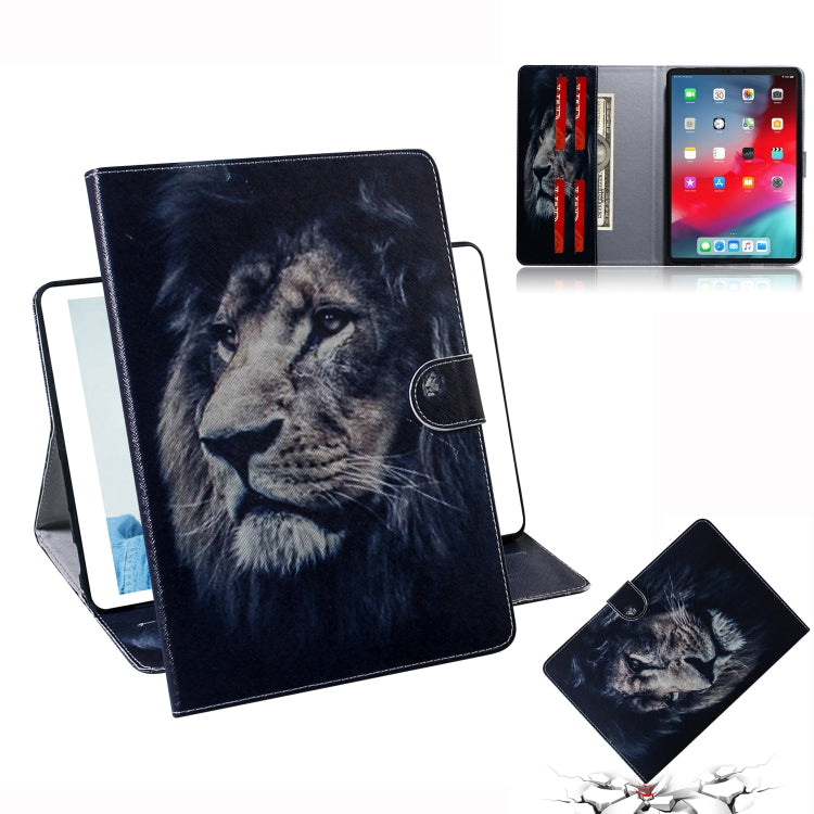 適用於iPad Pro 11 inch   獅子圖案左右翻蓋皮套 帶支架&卡槽&錢包