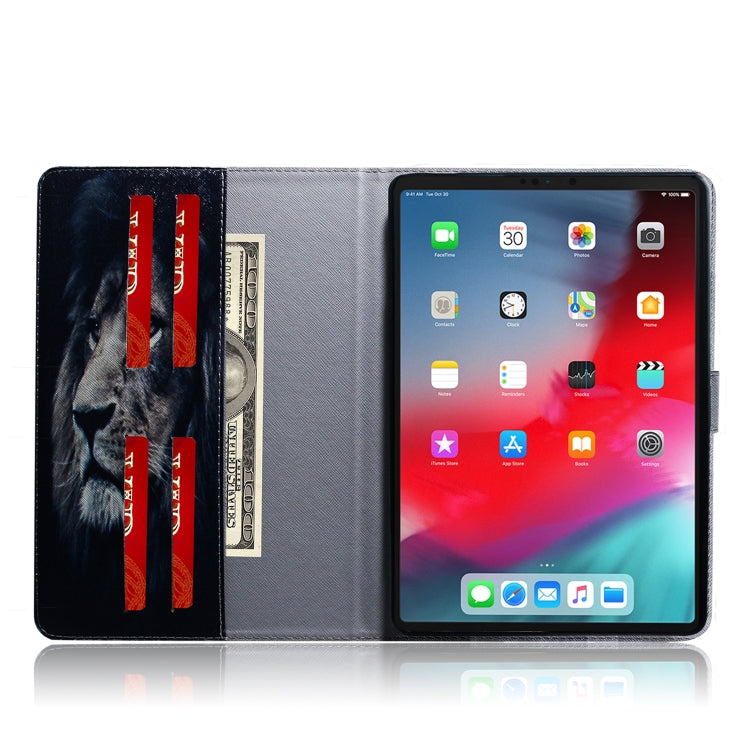 適用於iPad Pro 11 inch   獅子圖案左右翻蓋皮套 帶支架&卡槽&錢包