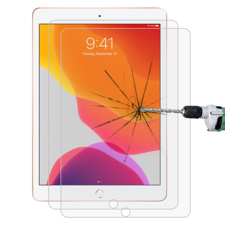 2片裝 適用於iPad 10.2 2021 / 2020 / 2019 9H直邊防爆鋼化膜