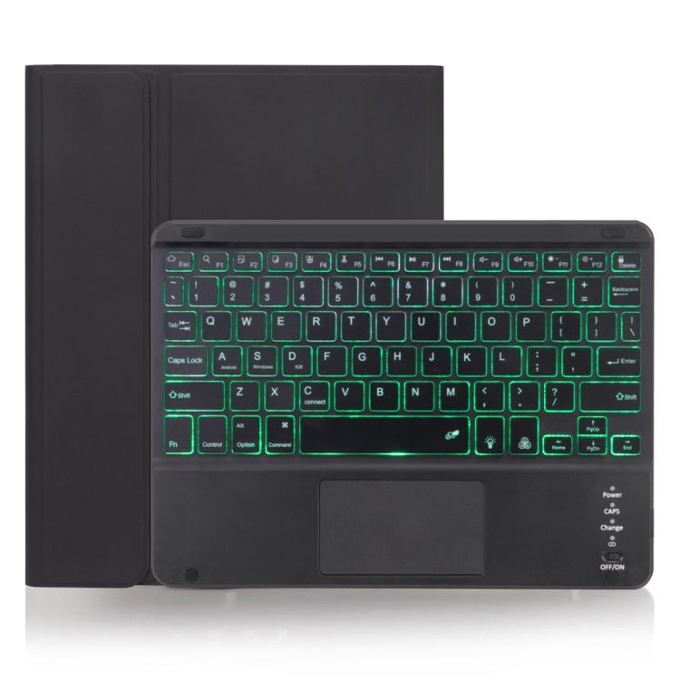 X-11BCS 膚感平紋可拆分藍牙鍵盤平板鍵盤皮套帶觸摸板&筆槽&背光 適用於iPad Pro 11英寸 2020 / 2018