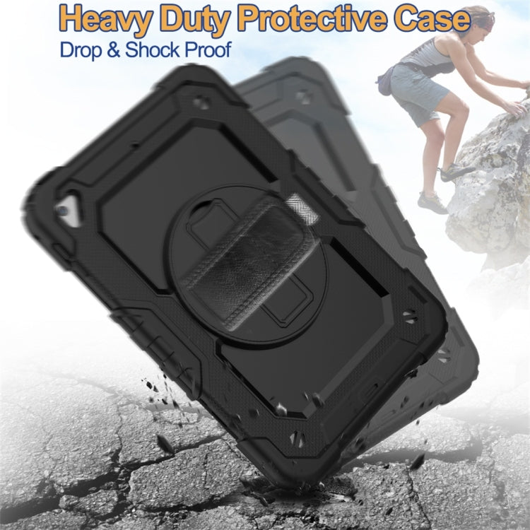 適用於iPad Mini 2019 / Mini 4 彩色硅膠+PC 三防保護殼，帶支架&背帶&手帶&筆槽