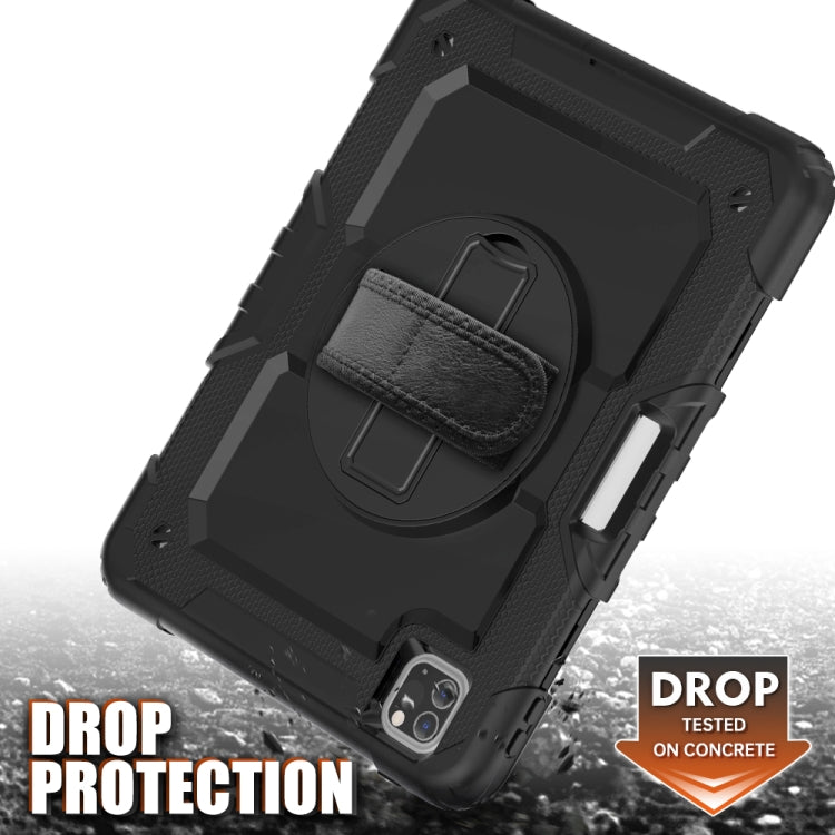 適用於iPad Pro 11 inch  / Pro 11 inch  彩色硅膠+PC 三防保護殼，帶支架&背帶&手帶&筆槽