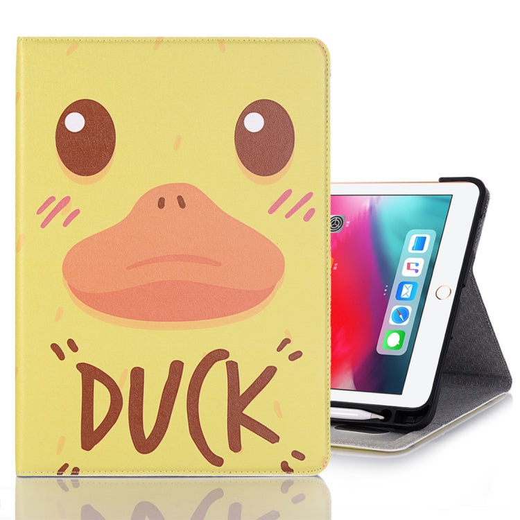 Duck Pattern Horizontal Flip Leather Case for iPad Air 11 2024 / iPad Pro 11 inch (2018),with Card Slots & Holder & Wallet & Photo Frame & Pen slot