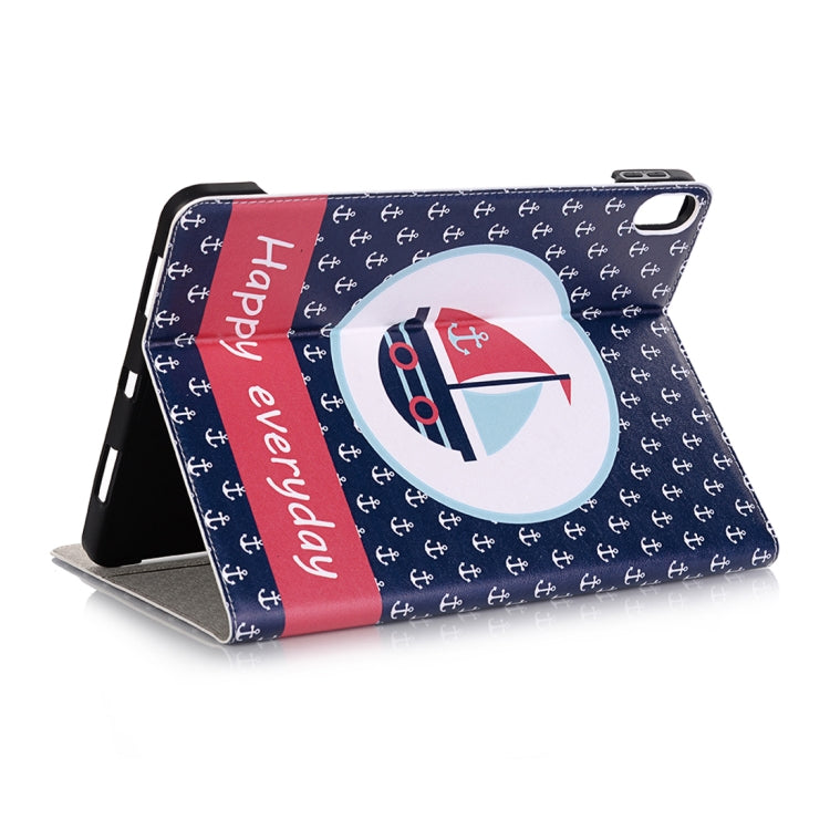 Ship Pattern Horizontal Flip Leather Case for iPad Air 11 2024 / iPad Pro 11 inch (2018),with Card Slots & Holder & Wallet & Photo Frame & Pen slot