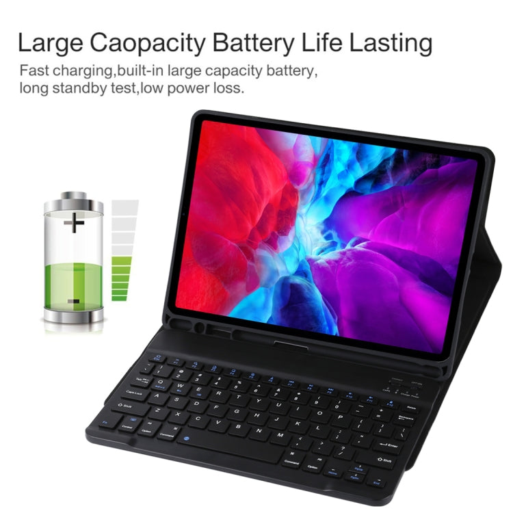 TG11B 適用於 iPad Pro 11 inch  可分體藍牙鍵盤+超纖皮革平板鍵盤皮套 帶筆槽&支架 黑色鍵盤