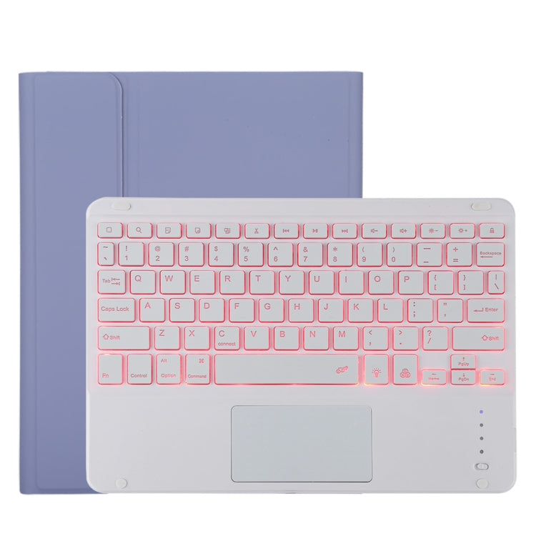 TG11BCS 適用於 iPad Pro 11 inch  可分體藍牙鍵盤超纖皮革平板鍵盤皮套 帶背光&觸摸板&筆槽&支架 白色鍵盤