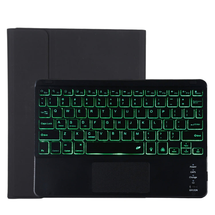 TG11BCS 適用於 iPad Pro 11 inch  可分體藍牙鍵盤超纖皮革平板鍵盤皮套 帶背光&觸摸板&筆槽&支架 黑色鍵盤