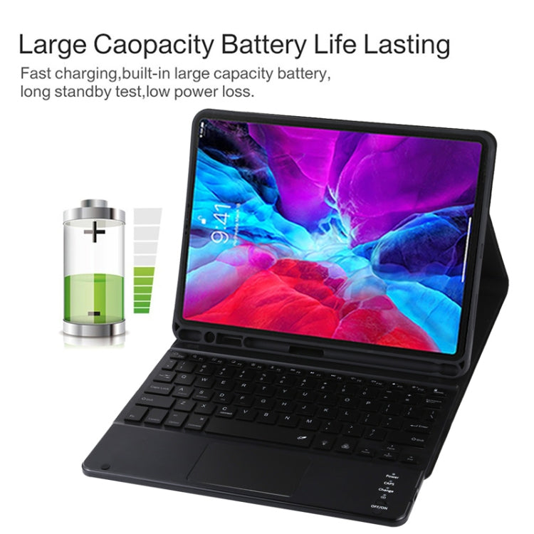 TG11BCS 適用於 iPad Pro 11 inch  可分體藍牙鍵盤超纖皮革平板鍵盤皮套 帶背光&觸摸板&筆槽&支架 黑色鍵盤