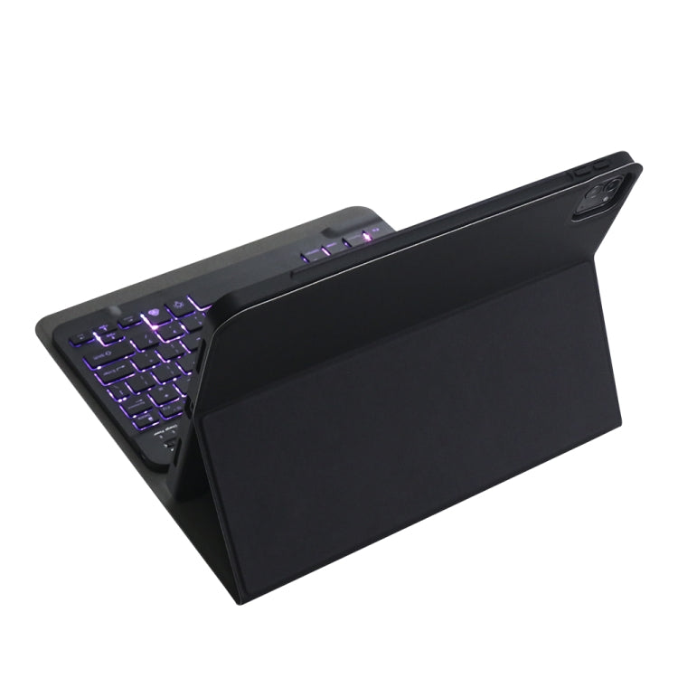 A11BS 2020 Ultra-thin ABS Detachable Bluetooth Keyboard Tablet Case for iPad Pro 11 2022 / 2021 / Air4 / Air5, with Backlight & Pen Slot & Holder