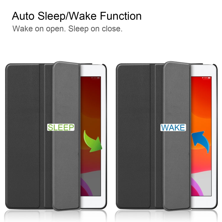 適用於 iPad 10.2 卡斯特紋智能平板皮套 帶休眠功能&三折支架