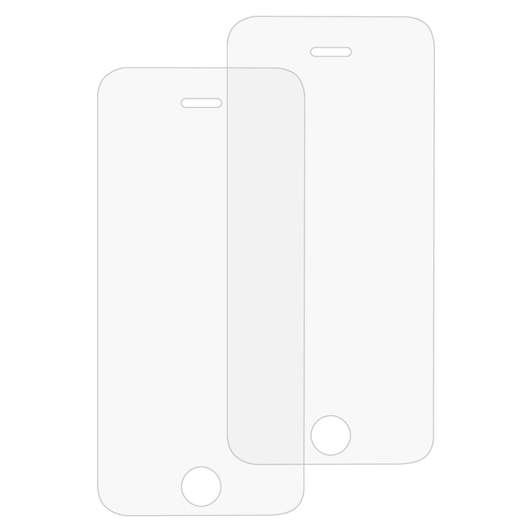 2個/裝 適用於蘋果iPhone SE & 5s & 5C & 5 0.26mm厚度 9H表面硬度 2.5D弧邊 鋼化玻璃保護膜套裝