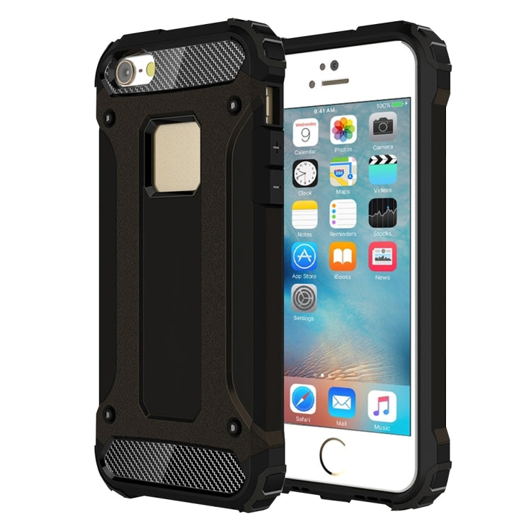 適用於蘋果iPhone SE & 5 & 5s 金剛鐵甲殼 TPU PC組合殼