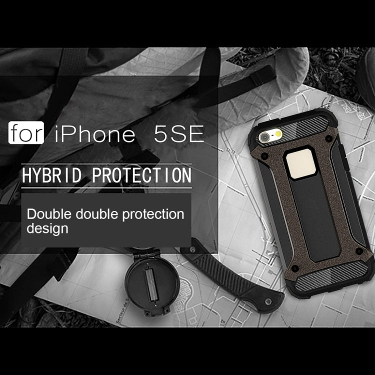 適用於蘋果iPhone SE & 5 & 5s 金剛鐵甲殼 TPU PC組合殼