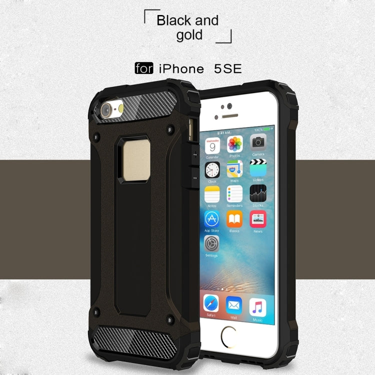 適用於蘋果iPhone SE & 5 & 5s 金剛鐵甲殼 TPU PC組合殼
