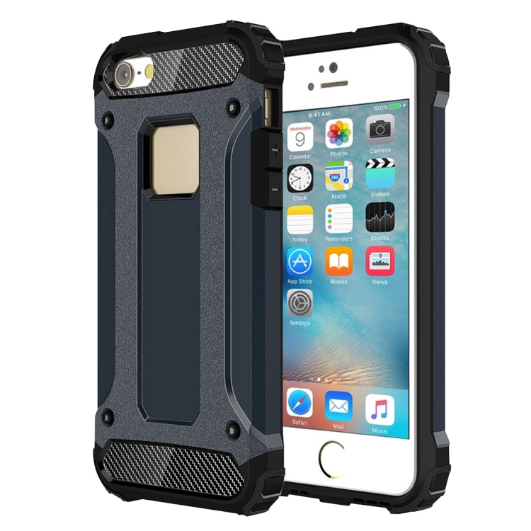 適用於蘋果iPhone SE & 5 & 5s 金剛鐵甲殼 TPU PC組合殼