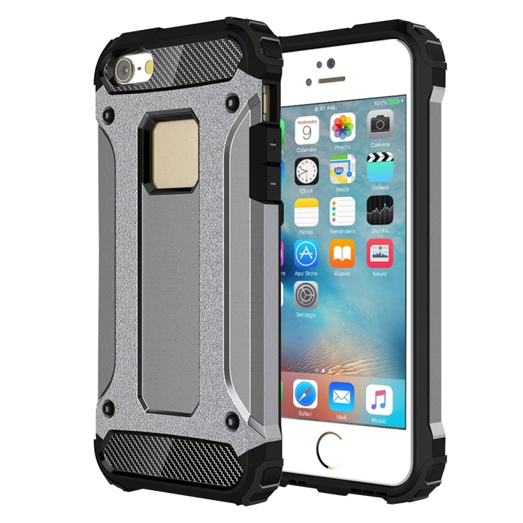 適用於蘋果iPhone SE & 5 & 5s 金剛鐵甲殼 TPU PC組合殼