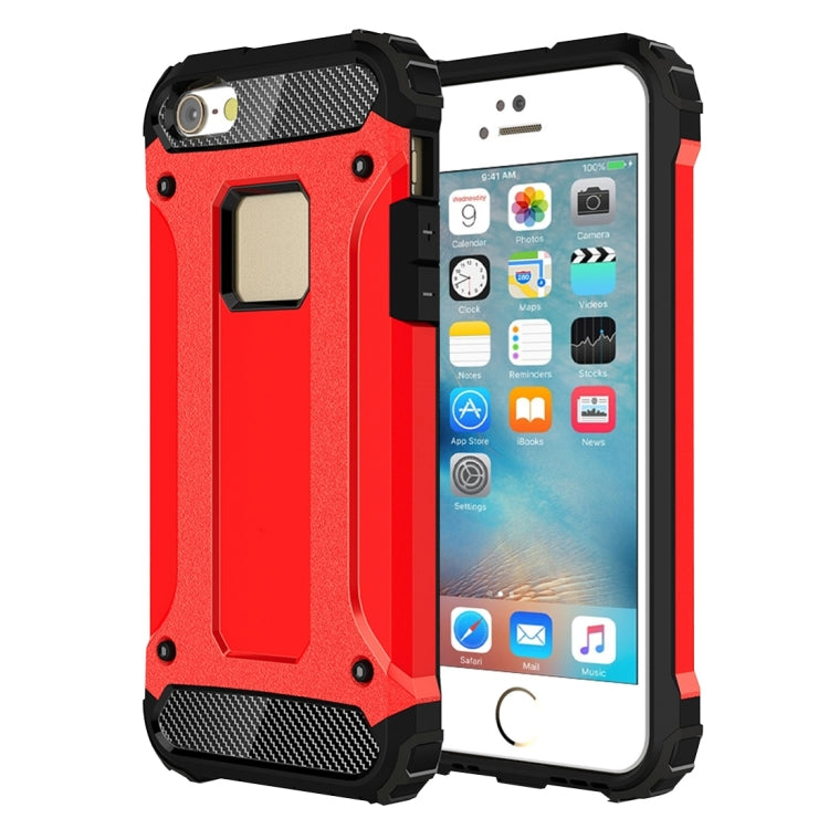 適用於蘋果iPhone SE & 5 & 5s 金剛鐵甲殼 TPU PC組合殼