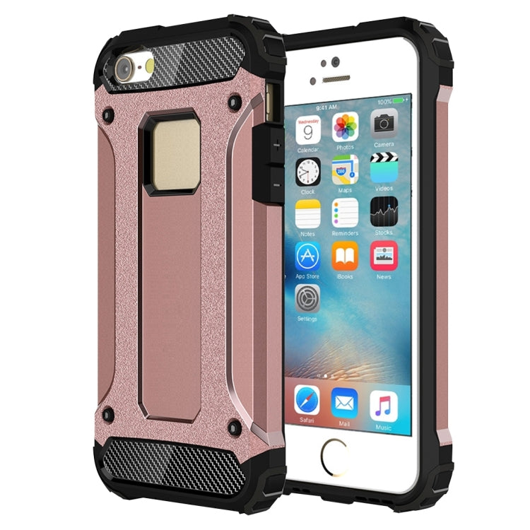 適用於蘋果iPhone SE & 5 & 5s 金剛鐵甲殼 TPU PC組合殼