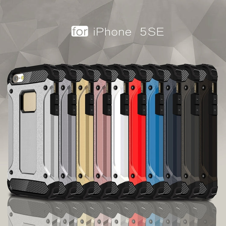 適用於蘋果iPhone SE & 5 & 5s 金剛鐵甲殼 TPU PC組合殼