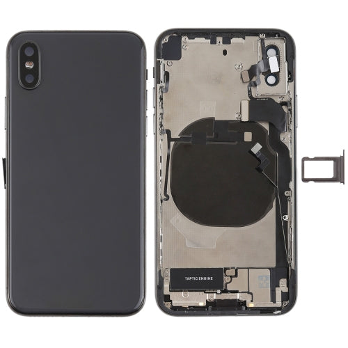 適用於iPhone X 替換后蓋總成 帶邊鍵&震動器&喇叭&開機音量排線&卡托&電池膠
