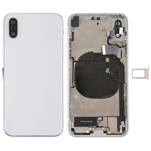適用於iPhone X 替換后蓋總成 帶邊鍵&震動器&喇叭&開機音量排線&卡托&電池膠