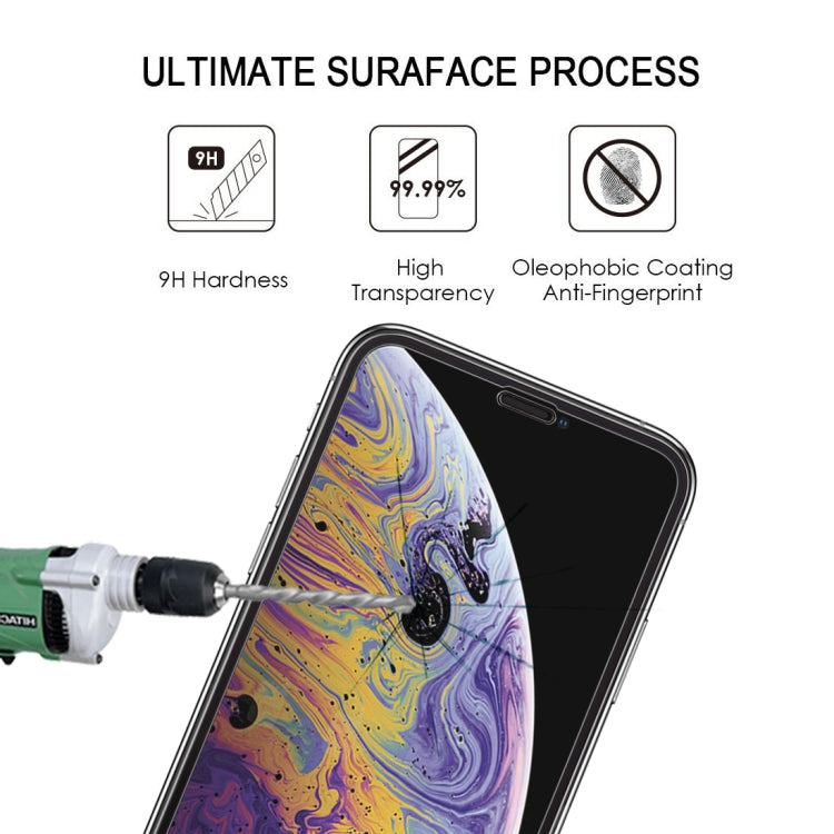 適用於iPhone XS Max 9H 弧邊絲印全屏鋼化膜