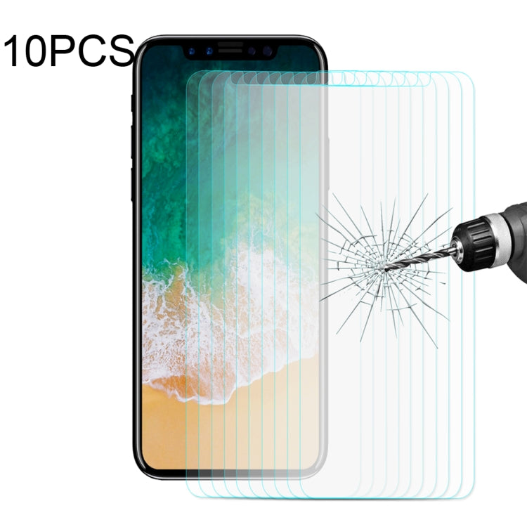 恩凱 適用於iPhone X 0.26mm 9H表面硬度 2.5D弧邊鋼化玻璃保護膜 10片裝