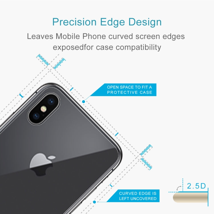 適用於iPhone X / XS 2.5D弧邊透明鋼化玻璃后膜