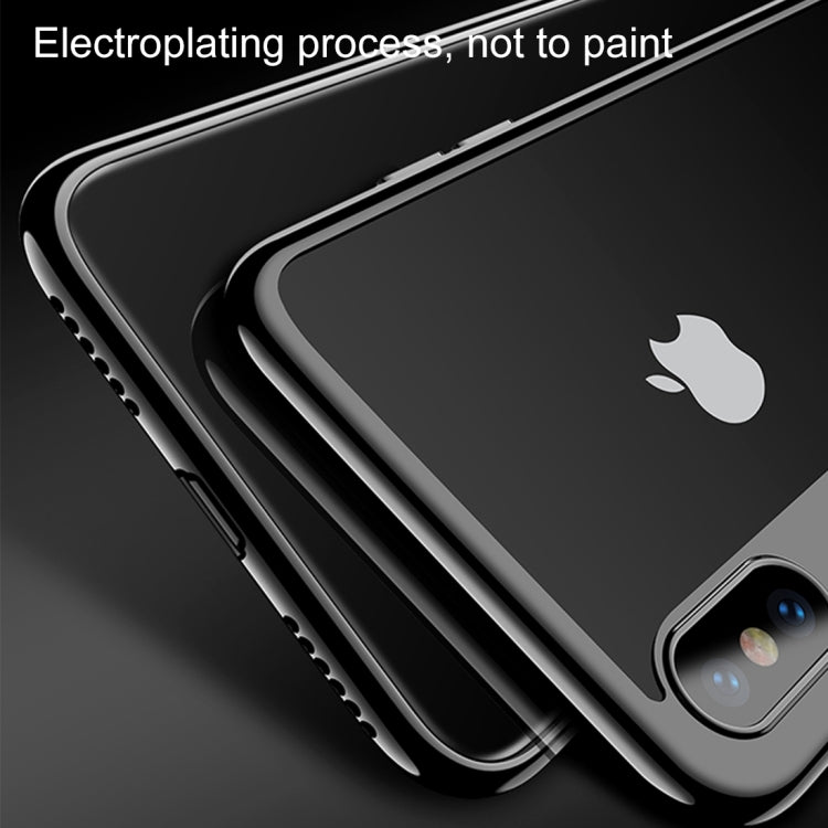 CAFELE-邊鍍系列   適用於iPhone X   超薄電鍍TPU軟殼保護殼 帶指環支架