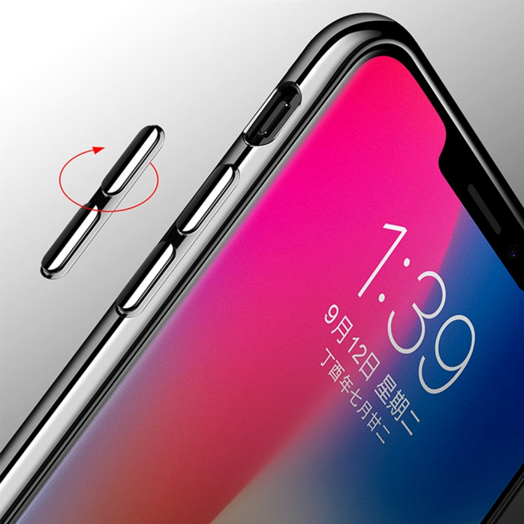 CAFELE-邊鍍系列   適用於iPhone X   超薄電鍍TPU軟殼保護殼 帶指環支架
