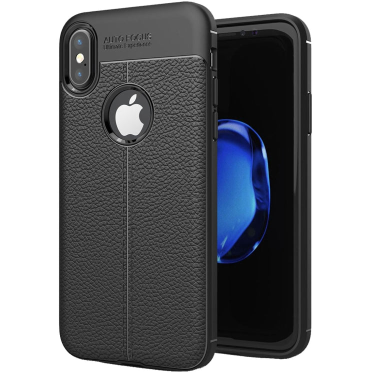 適用於iPhone X / XS 荔枝紋TPU手機保護殼