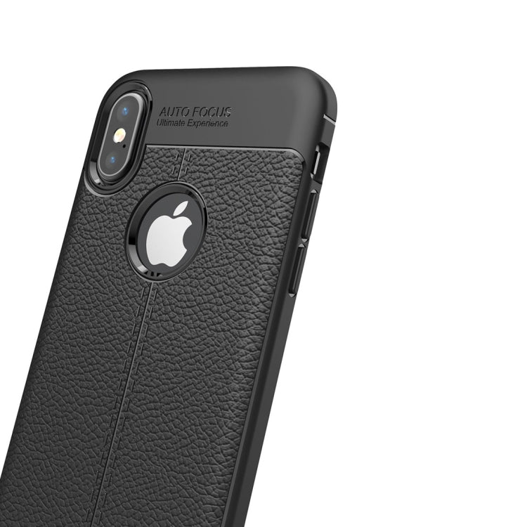 適用於iPhone X / XS 荔枝紋TPU手機保護殼