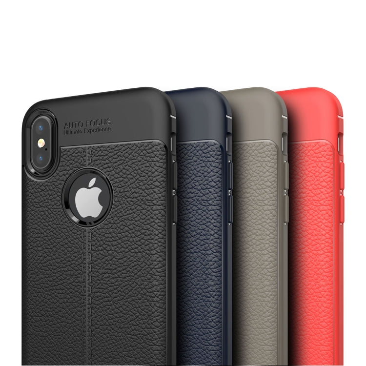 適用於iPhone X / XS 荔枝紋TPU手機保護殼