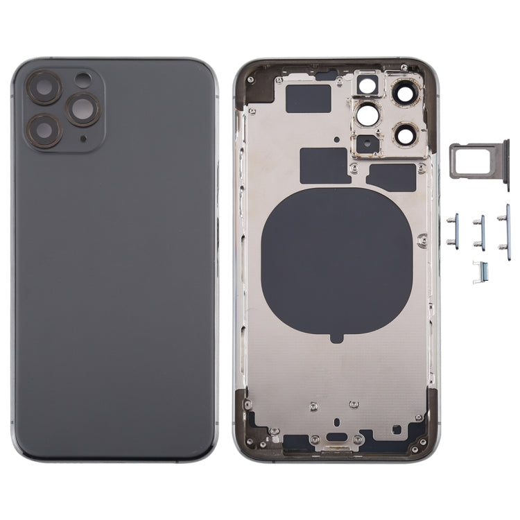 適用於iPhone 11 Pro 替換后蓋帶相圈卡托和邊鍵，外殼