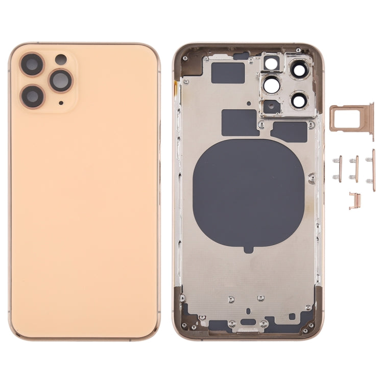 適用於iPhone 11 Pro 替換后蓋帶相圈卡托和邊鍵，外殼