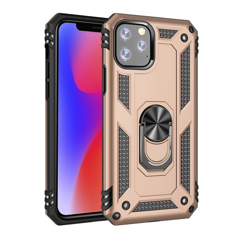 適用於 iPhone 11 Pro TPU + PC 軍士盔甲防摔保護殼，帶360度旋轉支架