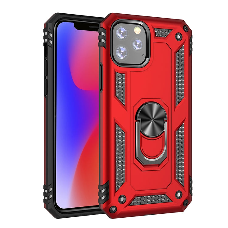 適用於 iPhone 11 Pro TPU + PC 軍士盔甲防摔保護殼，帶360度旋轉支架
