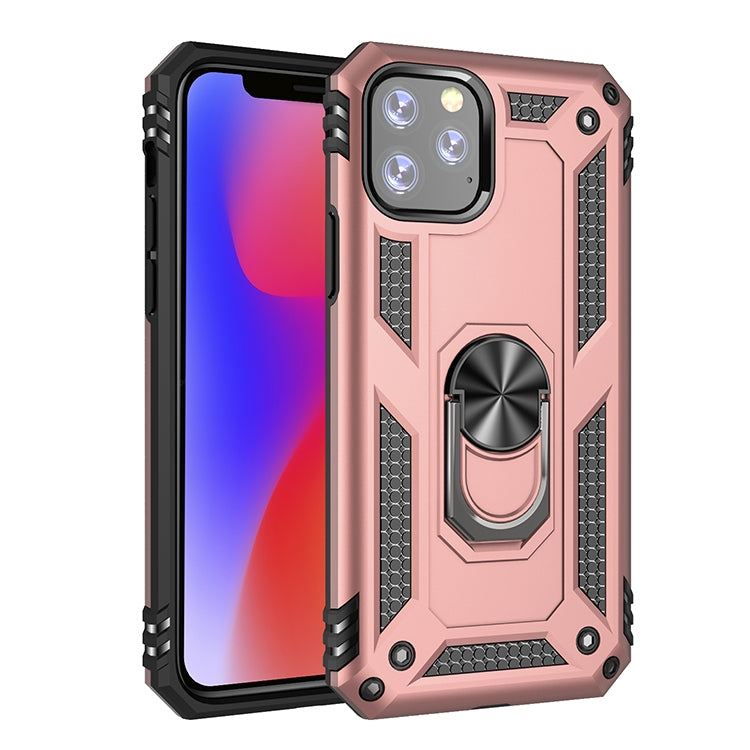適用於 iPhone 11 Pro TPU + PC 軍士盔甲防摔保護殼，帶360度旋轉支架