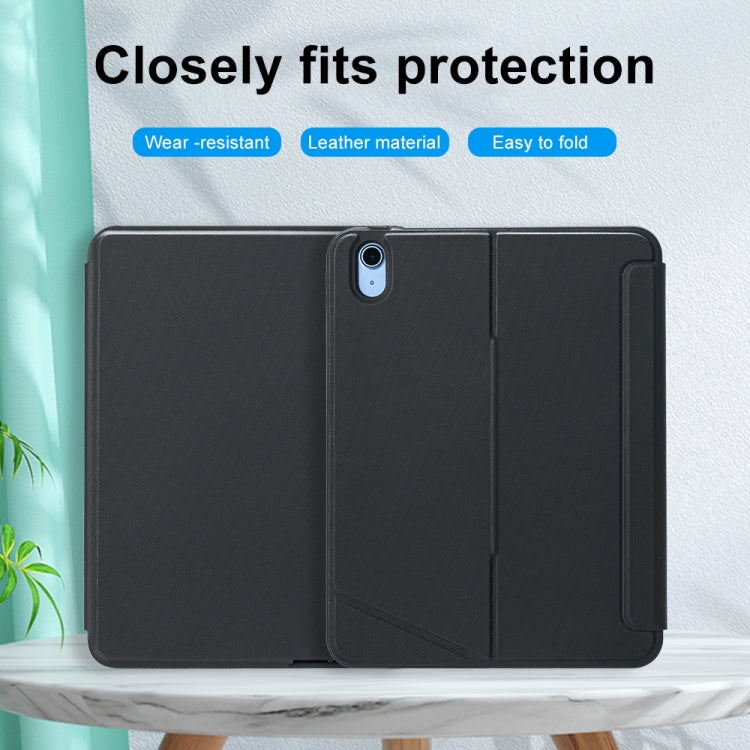 T10-AS For iPad 11 2025 / iPad 10th Gen 10.9 2022 Touch Backlight Split Type Bluetooth Keyboard Leather Case