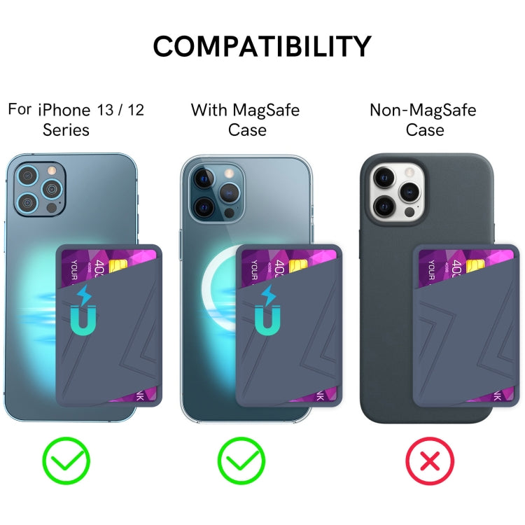 適用於iPhone 13 系列 / iPhone 12 系列 Magsafe硅膠銀行卡套 無線充磁吸保護套